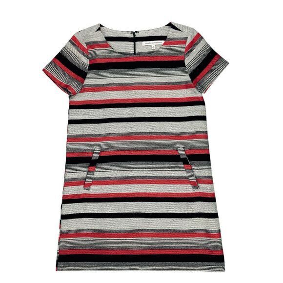 Cupcakes & Cashmere Jacquard Shift Dress Women S Stripe Casual Modest Comfy Boho - Picture 1 of 13